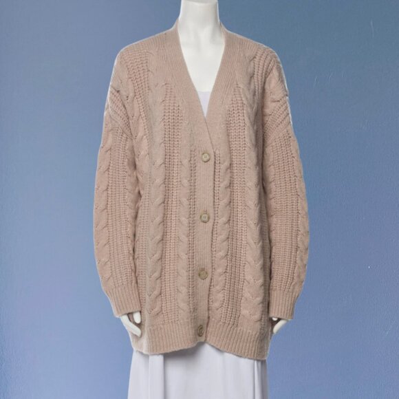 Jenni Kayne Sweaters - *RARE* Jenni Kayne I Blush Fisherman Cable Knit Sweater I Coastal Grandma